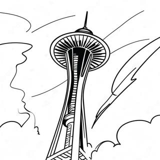 Seattle Space Needle Kleurplaat 53529-44476