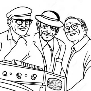 Oldies Muziek Kleurplaat 53538-44470