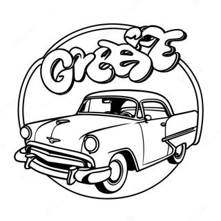 Kleurplaat Van Het Grease Filmlogo 53618-44692