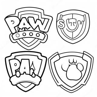 Kleurplaat Van Paw Patrol Insignes 53648-44717