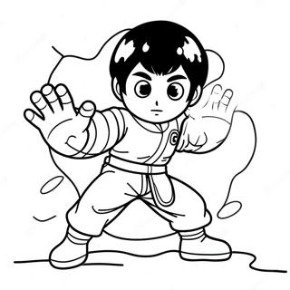 Rock Lee In Dynamische Houding Kleurplaat 53779-44826