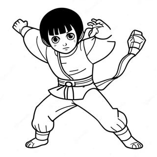 Rock Lee In Dynamische Houding Kleurplaat 53779-44828