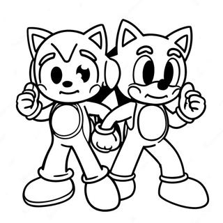 Sonic En Mario Kleurplaat 5382-4306