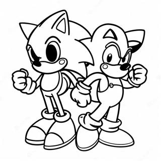 Sonic En Mario Kleurplaat 5382-4308