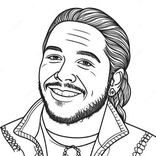 Post Malone Kleurplaten