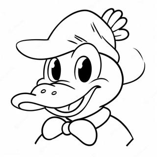 Donald Duck In Een Gek Hoed Kleurplaat 53919-44934