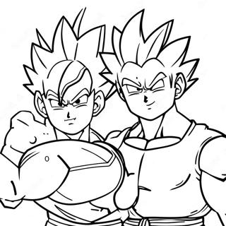 Goku En Gohan Kleurplaat 53958-44958