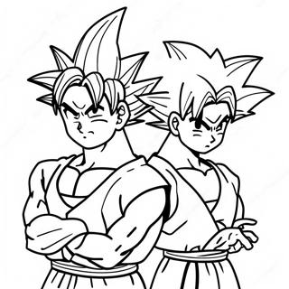 Goku En Gohan Kleurplaat 53958-44959