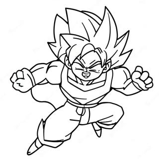 Super Saiyan Goku Vliegend Kleurplaat 53959-44965