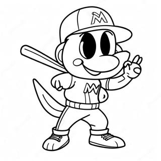 Miami Marlins Mascotte Kleurplaat 54512-45378