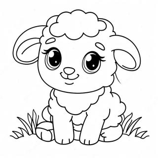 Schattig Baby Schaap Kleurplaat 54592-45435