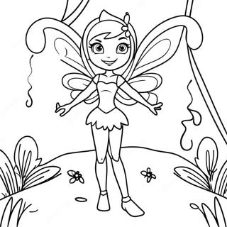 Kleurplaat Van Flora Van Winx Club In De Natuur 54712-45540