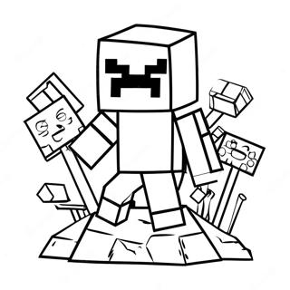 Coole Minecraft Kleurplaat 54751-45571