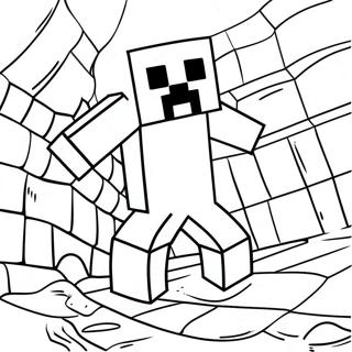 Minecraft Creeper In Actie Kleurplaat 54752-45567