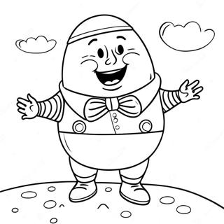 Kleurige Humpty Dumpty Kleurplaat 54762-45581