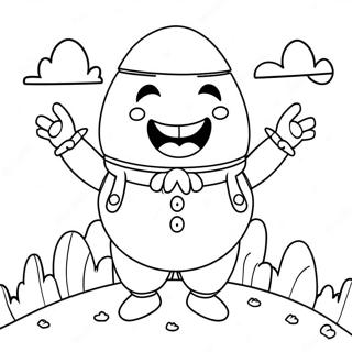 Kleurige Humpty Dumpty Kleurplaat 54762-45582