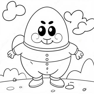 Kleurige Humpty Dumpty Kleurplaat 54762-45583