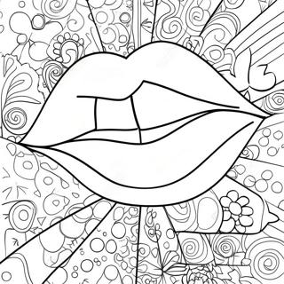 Pop Art Lippen Kleurplaten