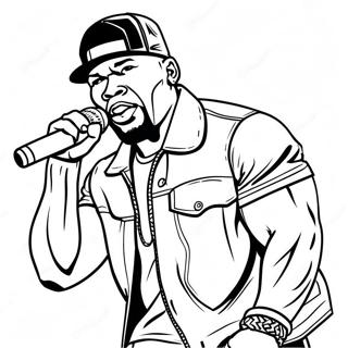 50 Cent Live Optreden Kleurplaat 54832-45643