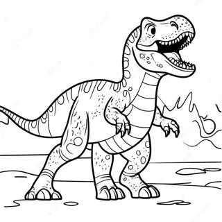 Fier Allosaurus Brullend Kleurplaat 54972-45745