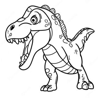 Fier Allosaurus Brullend Kleurplaat 54972-45748