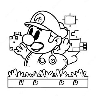 8 Bit Mario Kleurplaat 5553-4434