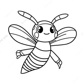 Beedrill Vliegt In De Lucht Kleurplaat 55732-46348