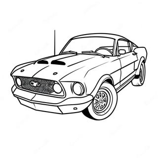 Mustang Raceauto Kleurplaat 55901-46483