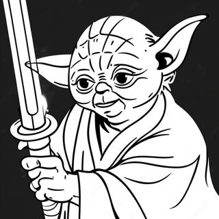 Yoda Met Lichtzwaard Kleurplaat 56142-46674