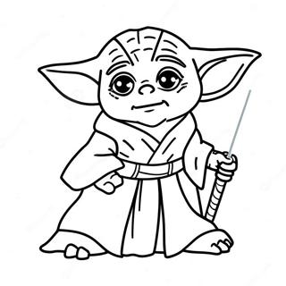 Yoda Met Lichtzwaard Kleurplaat 56142-46675