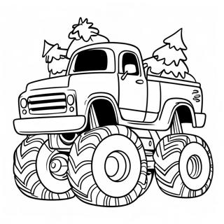 Feestelijke Kerst Monster Truck Kleurplaat 56172-46700