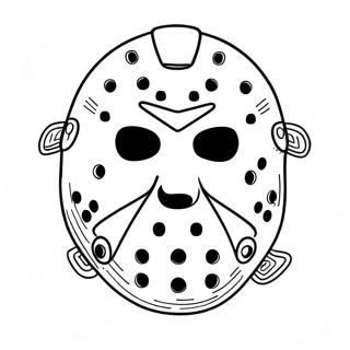 Jason Voorhees Iconische Masker Kleurplaat 56191-46713