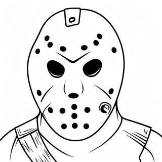 Jason Voorhees Iconische Masker Kleurplaat 56191-46714