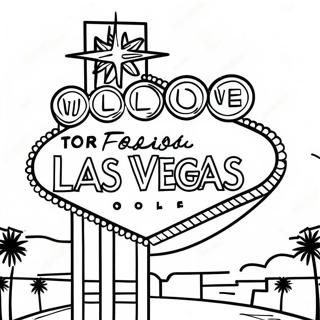 Heldere Neon Lichten Las Vegas Kleurplaat 56242-46774