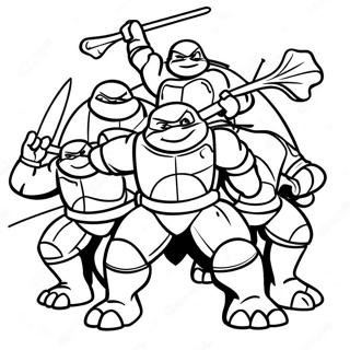 Teenage Mutant Ninja Turtles Actiescene Kleurplaat 56322-46819