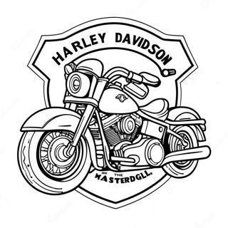 Harley Davidson Logo Kleurplaat 56361-46862