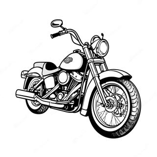 Klassieke Harley Davidson Motorfiets Kleurplaat 56362-46845