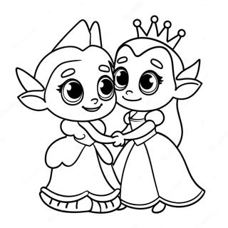 Prinses Bean En Elfo Kleurplaat 56472-46942