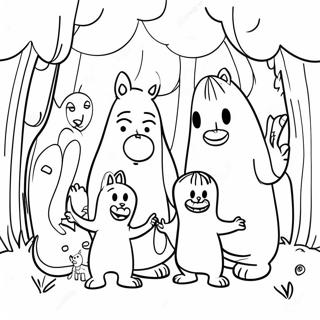 Moomin Familie Avontuur Kleurplaat 56622-47063