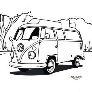 Volkswagen Bus Klassieke Kleurplaat 56741-47152