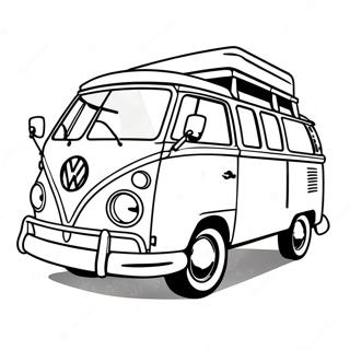 Vintage Volkswagen Bus Kleurplaat 56742-47164