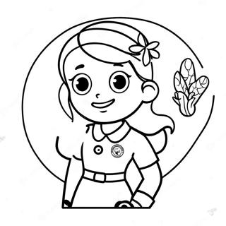 Brownie Girl Scout Logo Kleurplaat 56921-47300