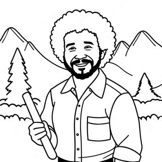 Bob Ross Kleurplaat 56931-47303