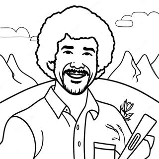 Bob Ross Kleurplaat 56931-47304