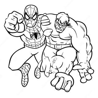 Spiderman En Hulk Kleurplaat 56961-47330