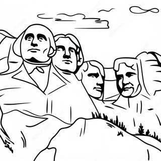 Mount Rushmore Schilderachtige Uitzicht Kleurplaat 56972-47337