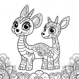 Kleurige Alebrijes Uit Coco Kleurplaat 57133-47531