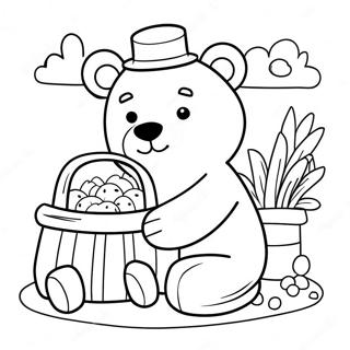 Teddybeer Picknick Kleurplaten