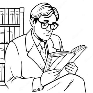 Atticus Finch Leest Een Boek Kleurplaat 57324-47677