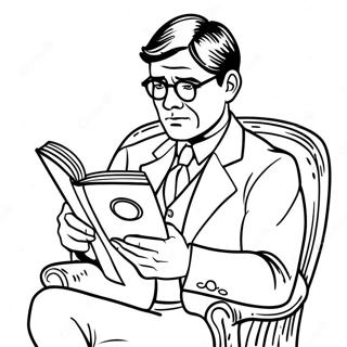 Atticus Finch Leest Een Boek Kleurplaat 57324-47680